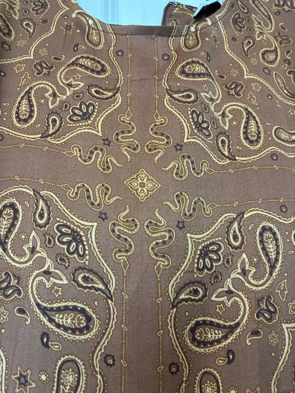 Never Fully Dressed Brown Paisley Long Sleeve Dress - Picture 10 of 16